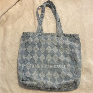 American Eagle Outfitters Light Denim Printed Tote - NWOT